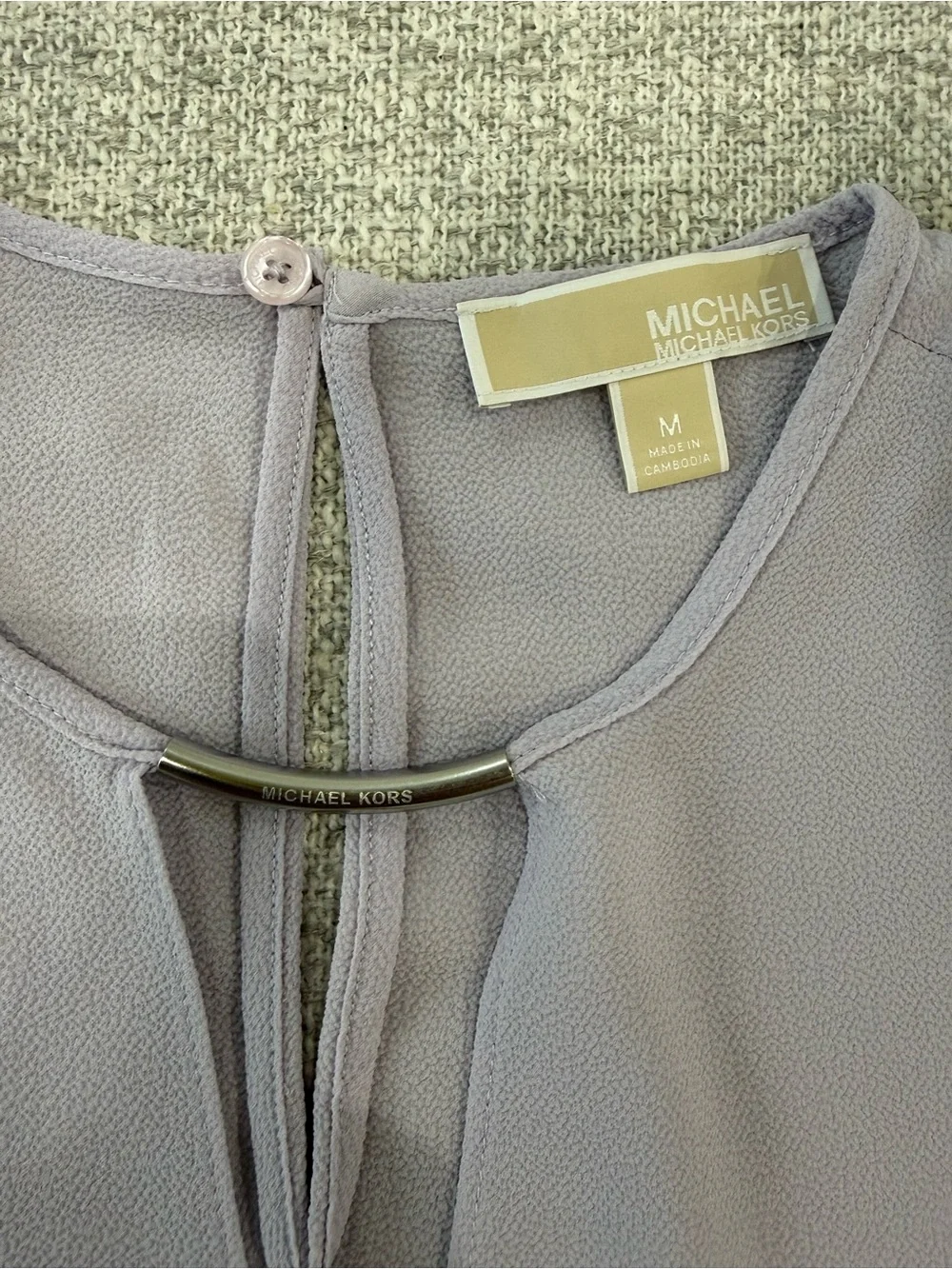 Michael Kors Sleeveless Lavender Tie-Side Wrap Camisole
